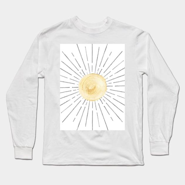 Minimalist sun Long Sleeve T-Shirt by WhalesWay